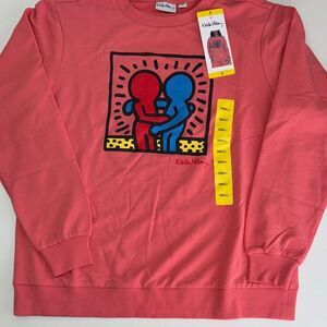 🔥Keith Haring Women's Pink Sweater Sz Small NWT